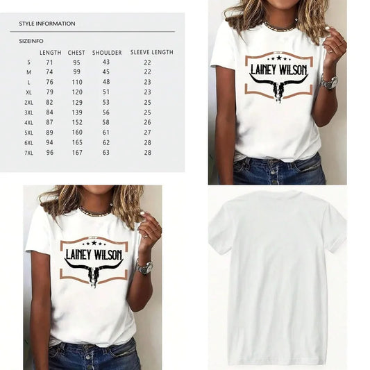 Fashion Forward Womens Short Sleeve Cotton Tee Print