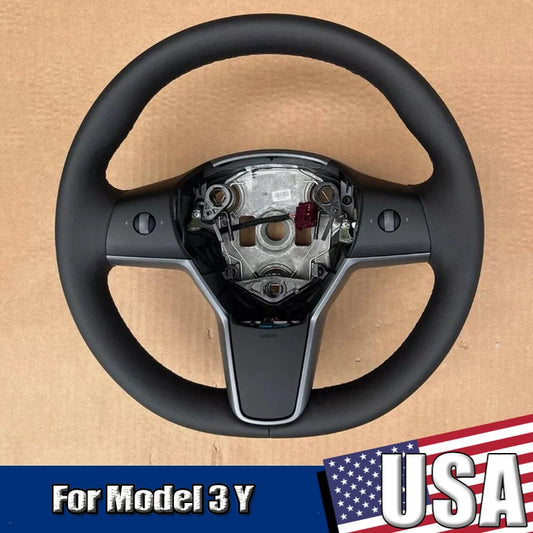 Heated PU Leather Steering Wheel for Tesla Model 3 Y