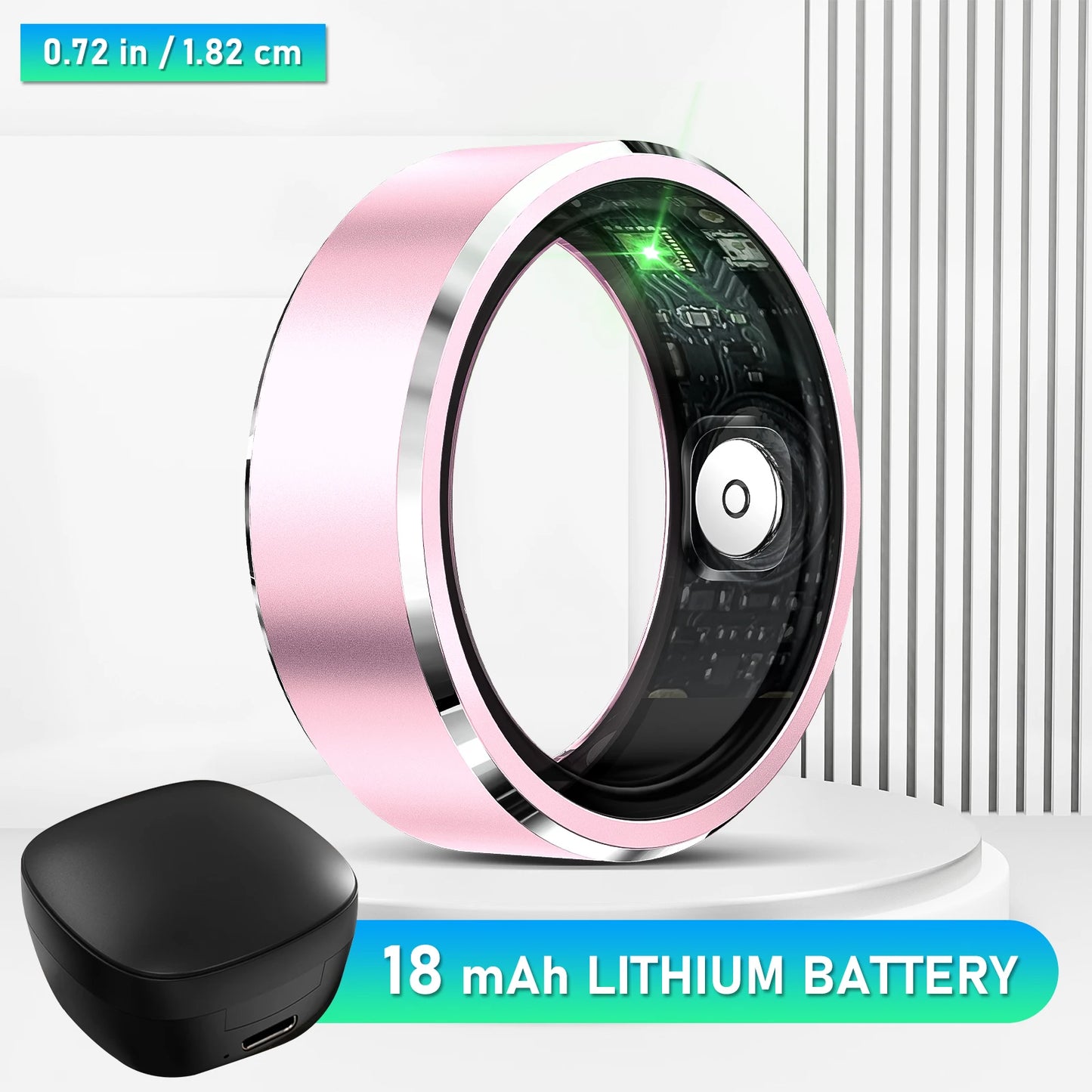 LaNikar R5 Smart Ring Blood Oxygen Heart Rate Monitor MultiSport
