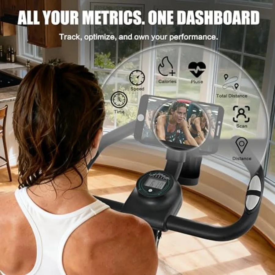 XMSJ Stationary Exercise Bike For Home Gym Indoor Cycling 300lb
