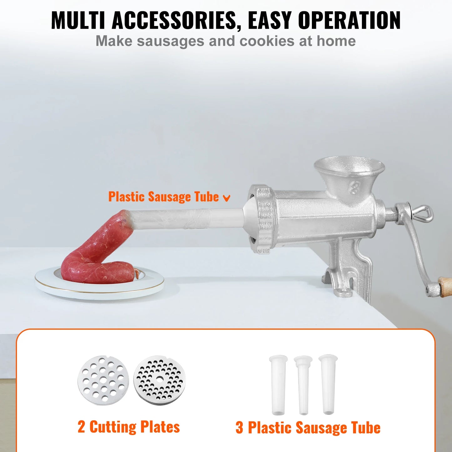 SucceBuy Manual Meat Grinder Cast Iron Table Clamp Sausage Maker