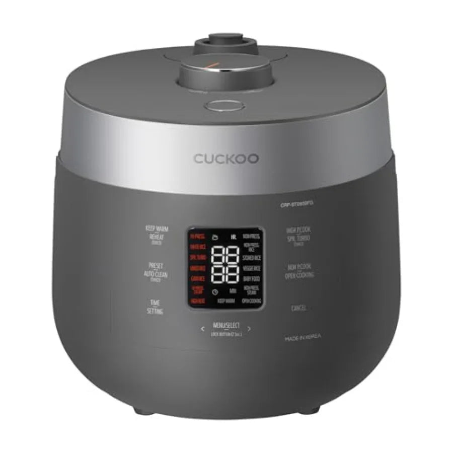 Twin Pressure Rice Cooker 6-Cup Uncooked / 12-Cup Cooked with Nonstick Inner Pot, Versatile Rice Maker & Warmer with 16 Menu Options, Open Cooking Mode, Voice Guide