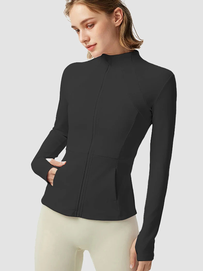 Zhejiang Craft Of Weaving Women's Lightweight Yoga Jacket Pockets