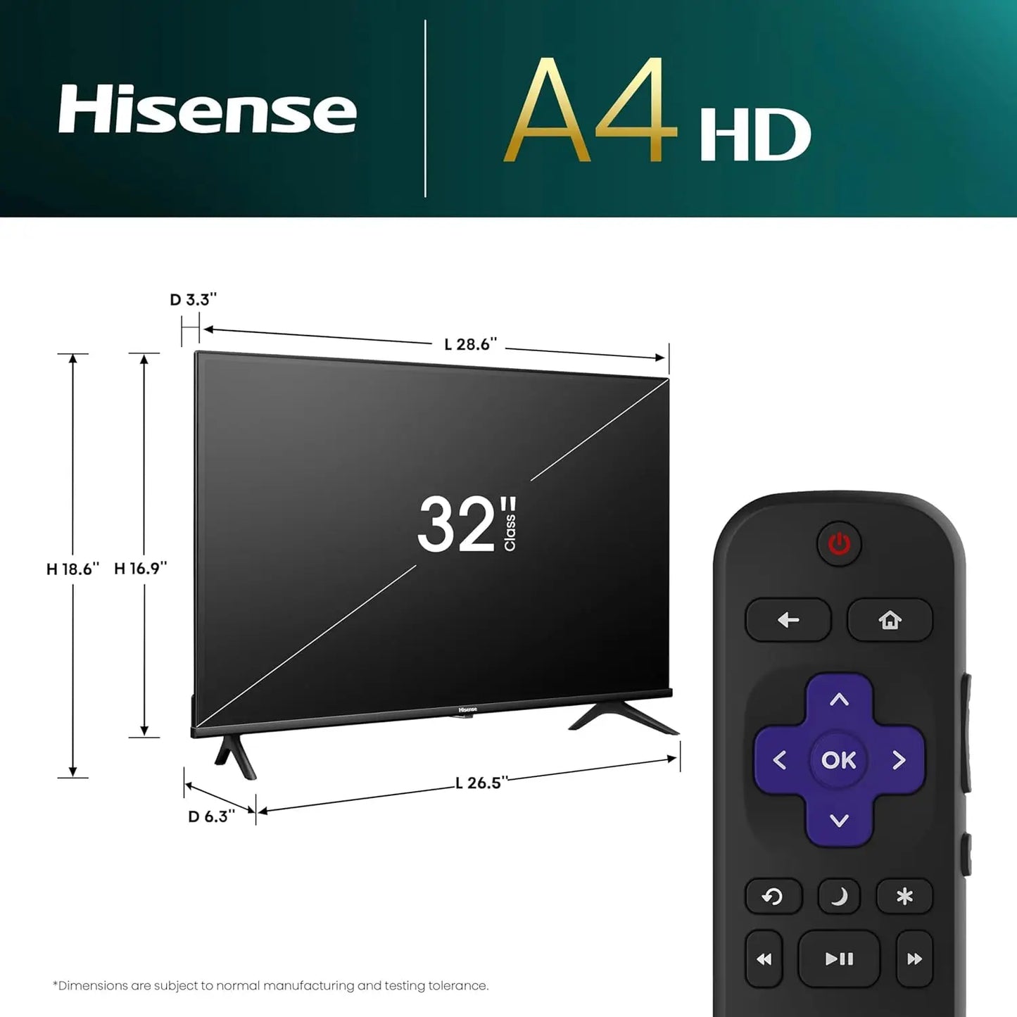 Smart TV With Roku Alexa Google Assistant Dolby Audio Bezel