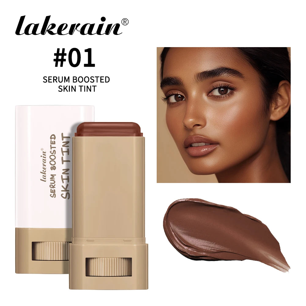 Skin Tint Foundation Stick Eraser Concealer Foundation Stick Serum Boosted Smooth Plumper Hight Coverage Travel Bronze Foundatio