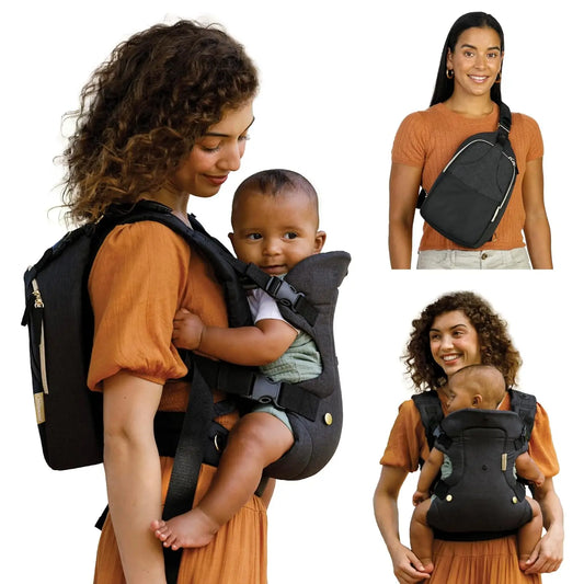 Closure 4-In-1 Convertible Baby Carrier And Diaper Bag Set