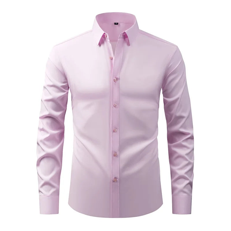Men's Classic Button Down Shirt With Long Sleeves Casual Top