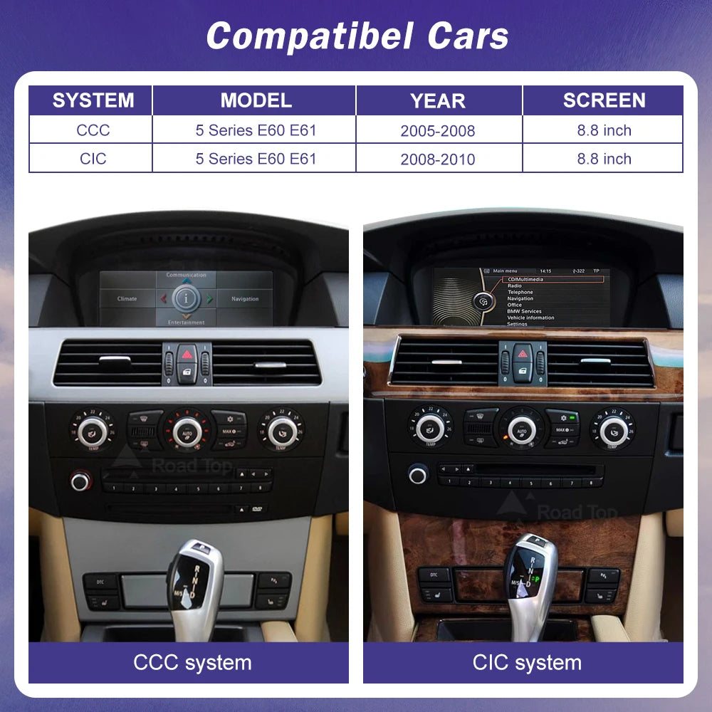 Road Top Touch Screen CarPlay Radio for BMW 3 Series