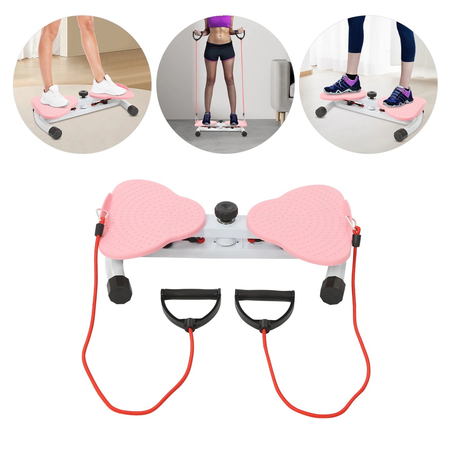 Waist Twister Exercise Machine With Resistance Bands 220Lbs Capacity