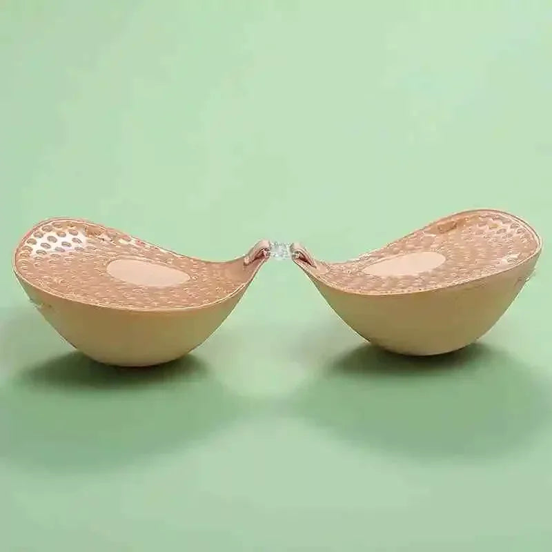 Invisible Strapless Silicone Nipple Tape Bra Reusable Push Up Adhesive