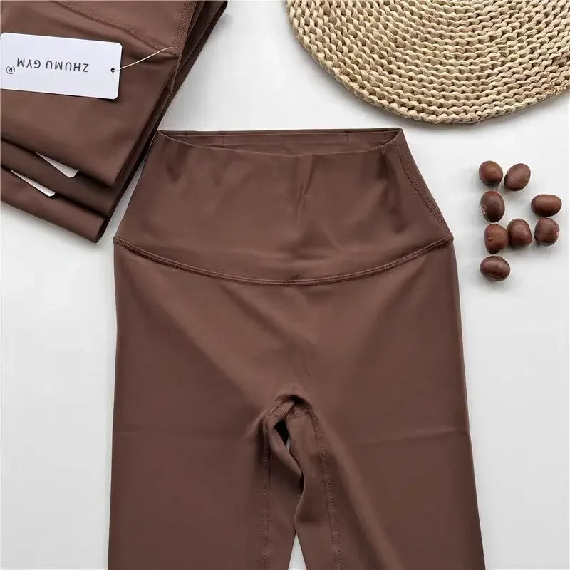 Cozokcn Womens Seamless High Waist Fitness Leggings Nylon Spandex