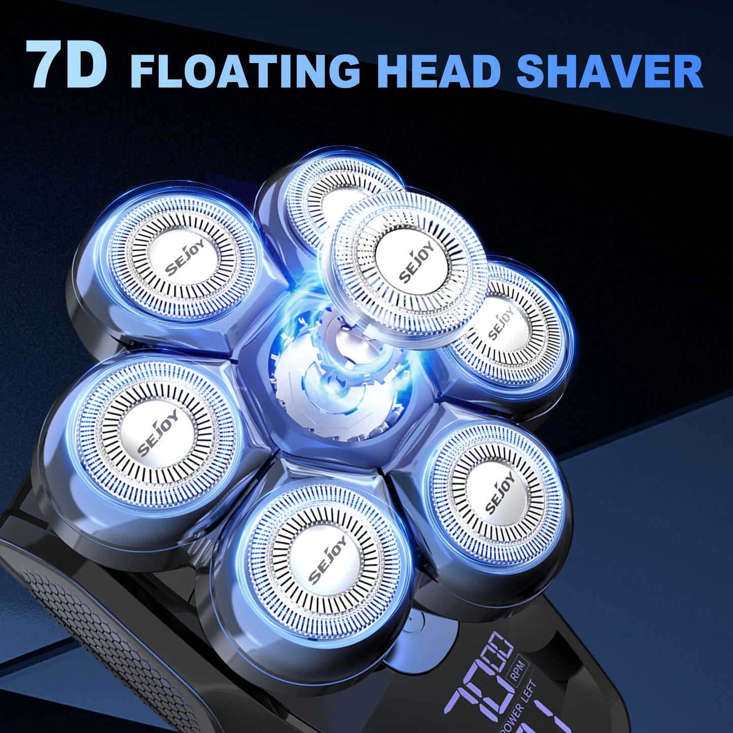 Sejoy 6 In 1 Electric Razor For Bald Men Nose Hair Trimmer Waterproof