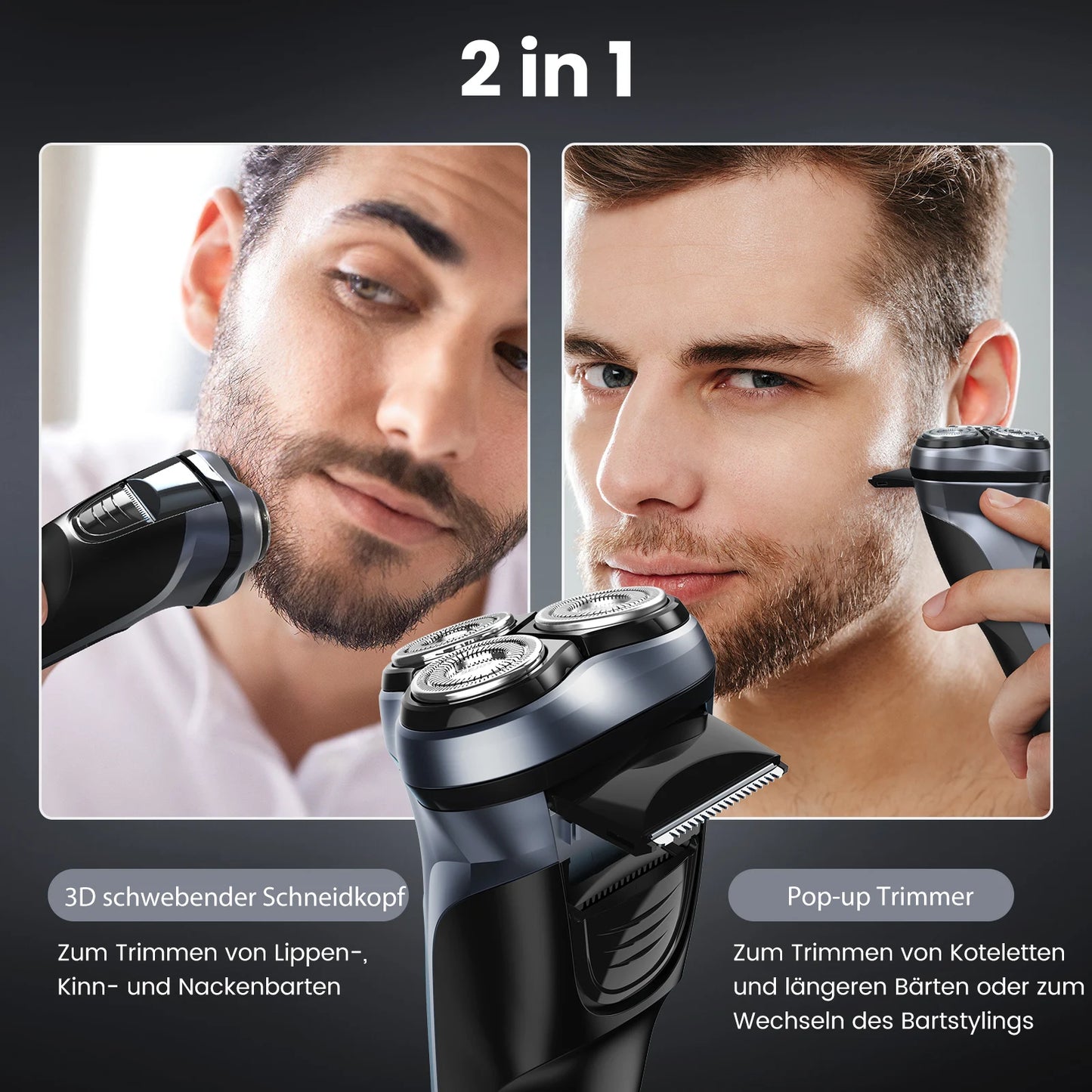 Sejoy 3D Floating Electric Shaver For Men With Trimmers