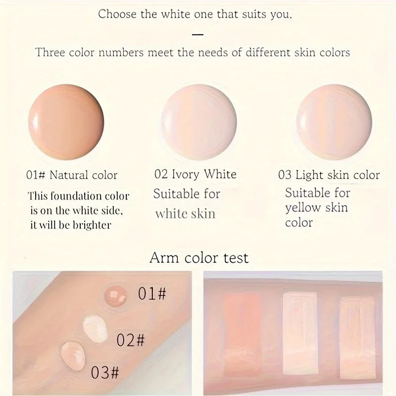 BB Cream Foundation Waterproof With Brush Long Lasting Moisturizing