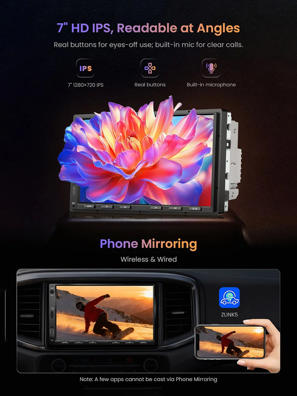 ATOTO Android Car Stereo A5L CarPlay Compatible High Resolution