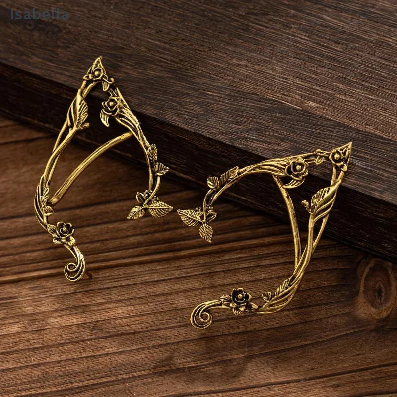 Gothic Elf Metal Ear Cuffs Clip Earrings 2 Pack Gift