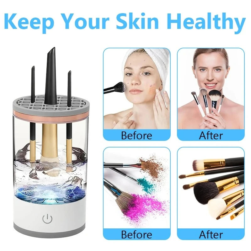 XMSJ 3 In 1 USB Portable Electric Makeup Brush Cleaner
