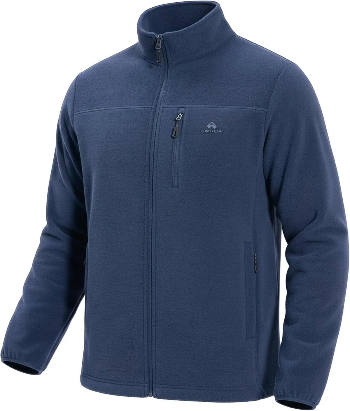 Pioneer Camp Fleece Jacket Men Full Zip Polar Lightweight Windproof Casual Soft Warm Outwear Outdoor Coat with Chest Pocket