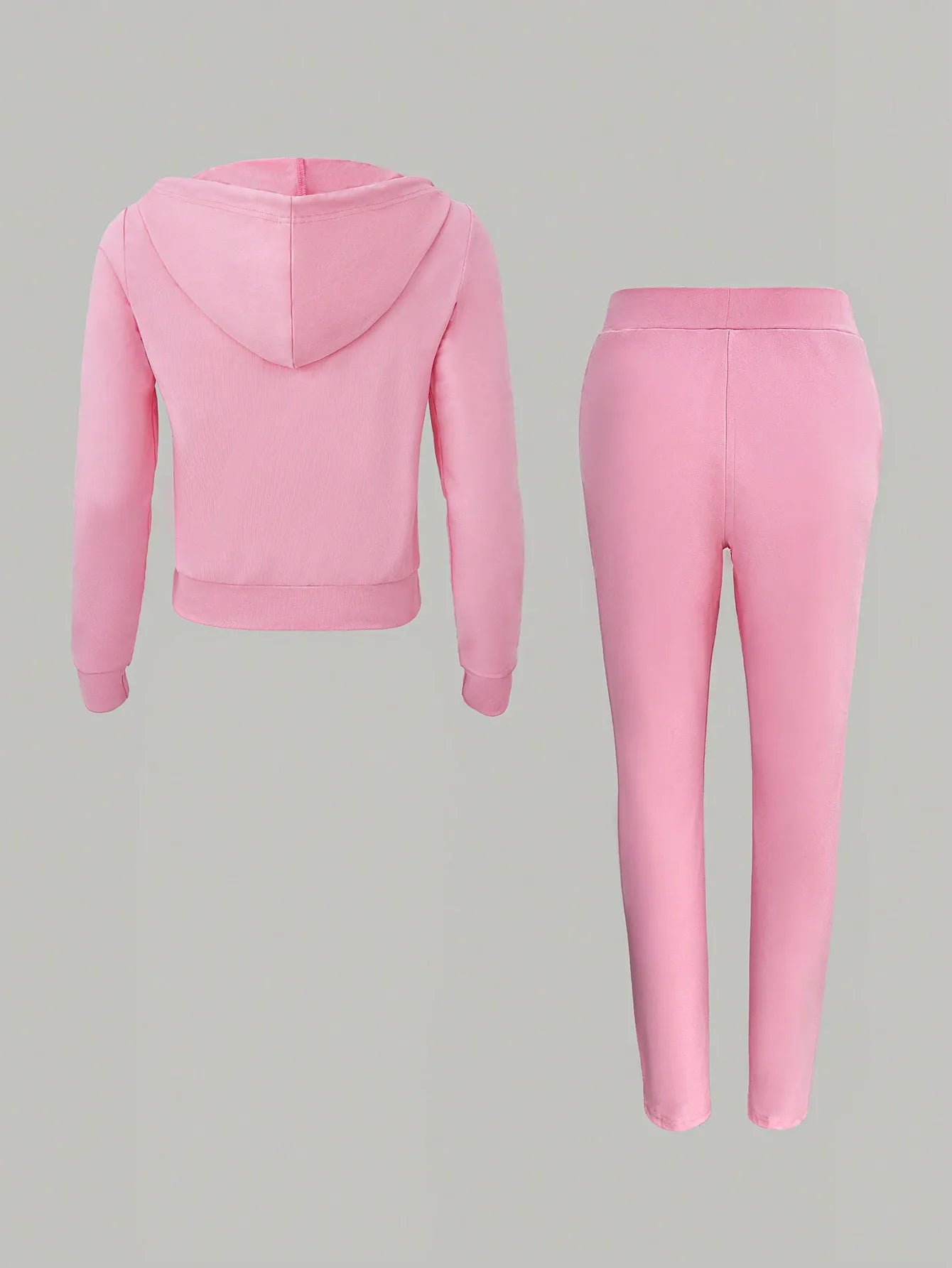 Women's Zipper Sportswear Two Piece Hoodie And Jogger Sweatpants Set
