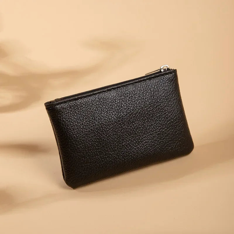 Women's Small Coin Wallet Zipper Card Purse PU Leather Bag