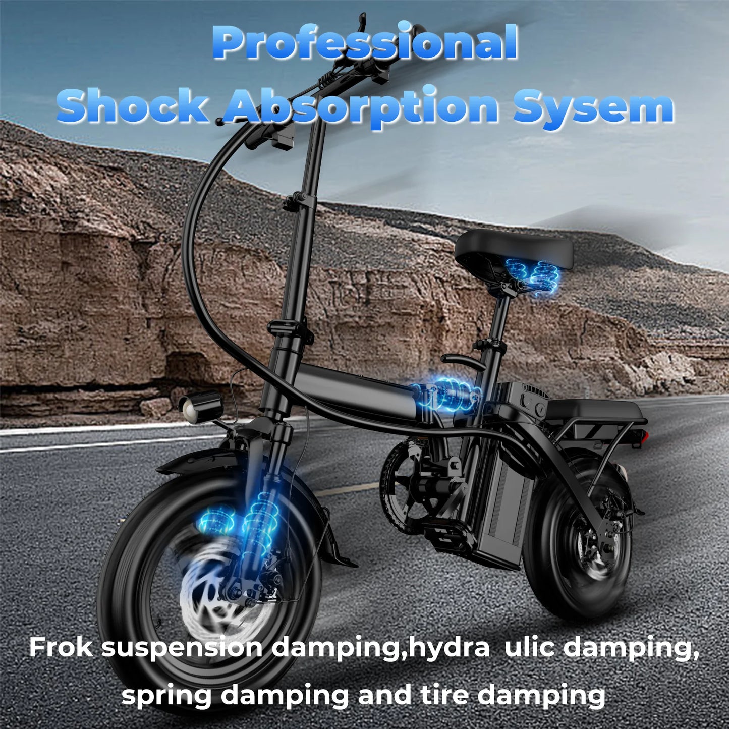 LELEKUAI 500W Folding Electric Bike T1-1 20 MPH