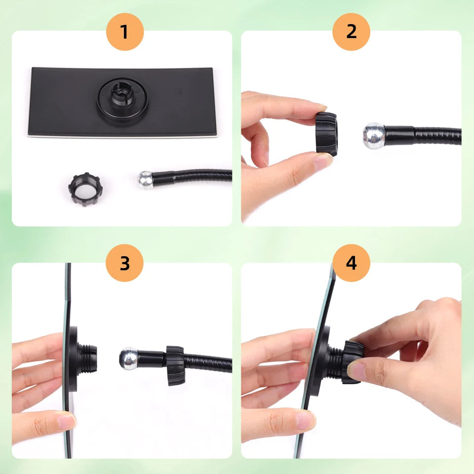 LashProfessor Clip-On Desk Mirror Eyelash Extensions 360 Degree Rotation