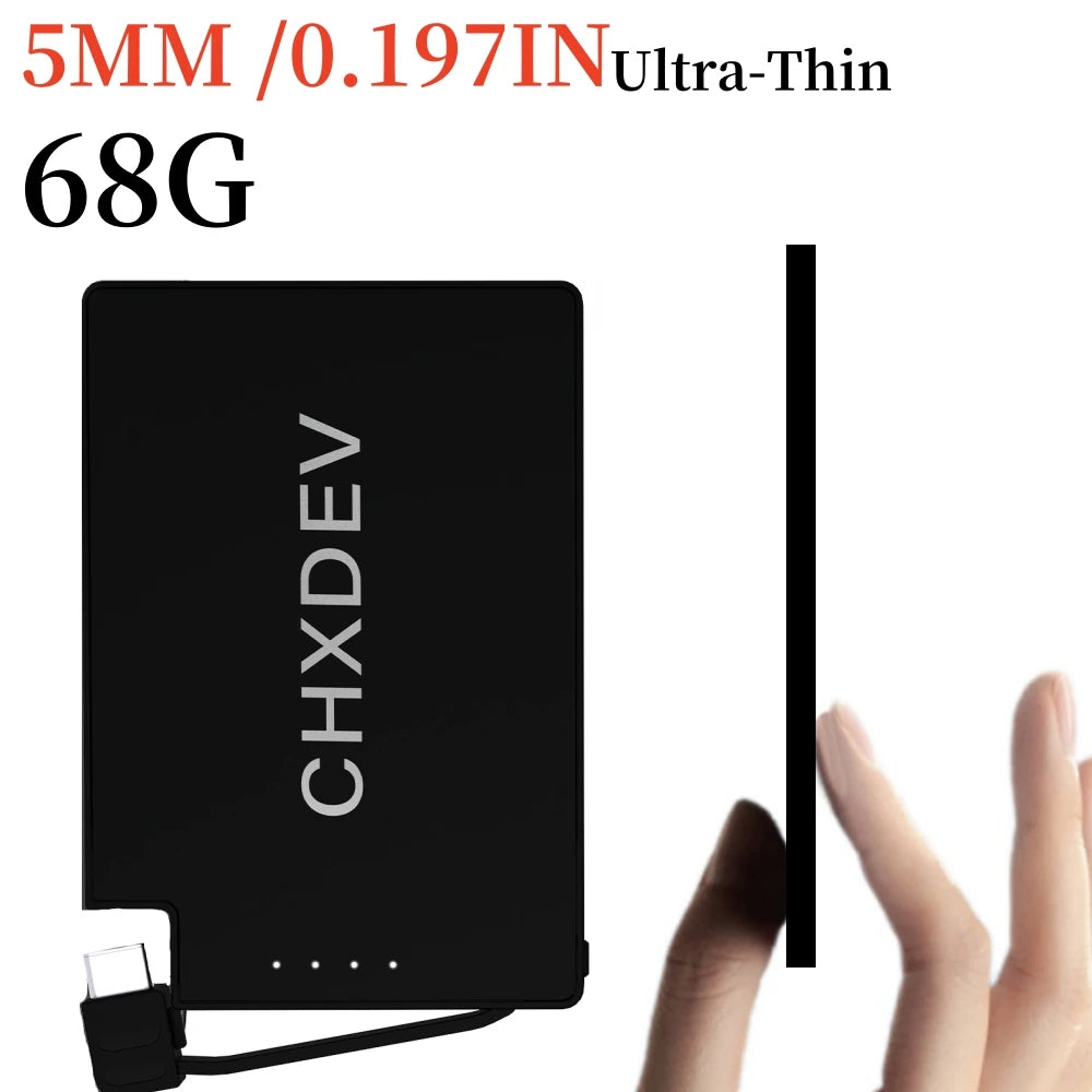 CHXDEV 8000mAh Magnetic Power Bank For Card Wallets
