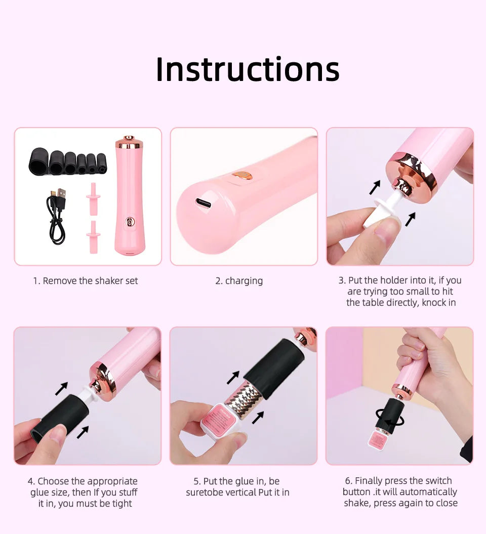 Lash Professor Portable Eyelash Glue Shaker USB Charge Device