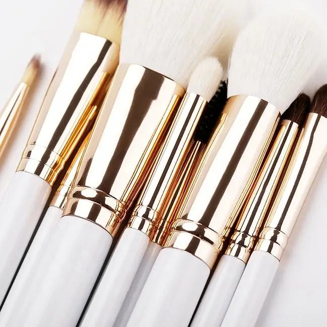 Wool Makeup Brush Set With Wood Handles Professional Tools