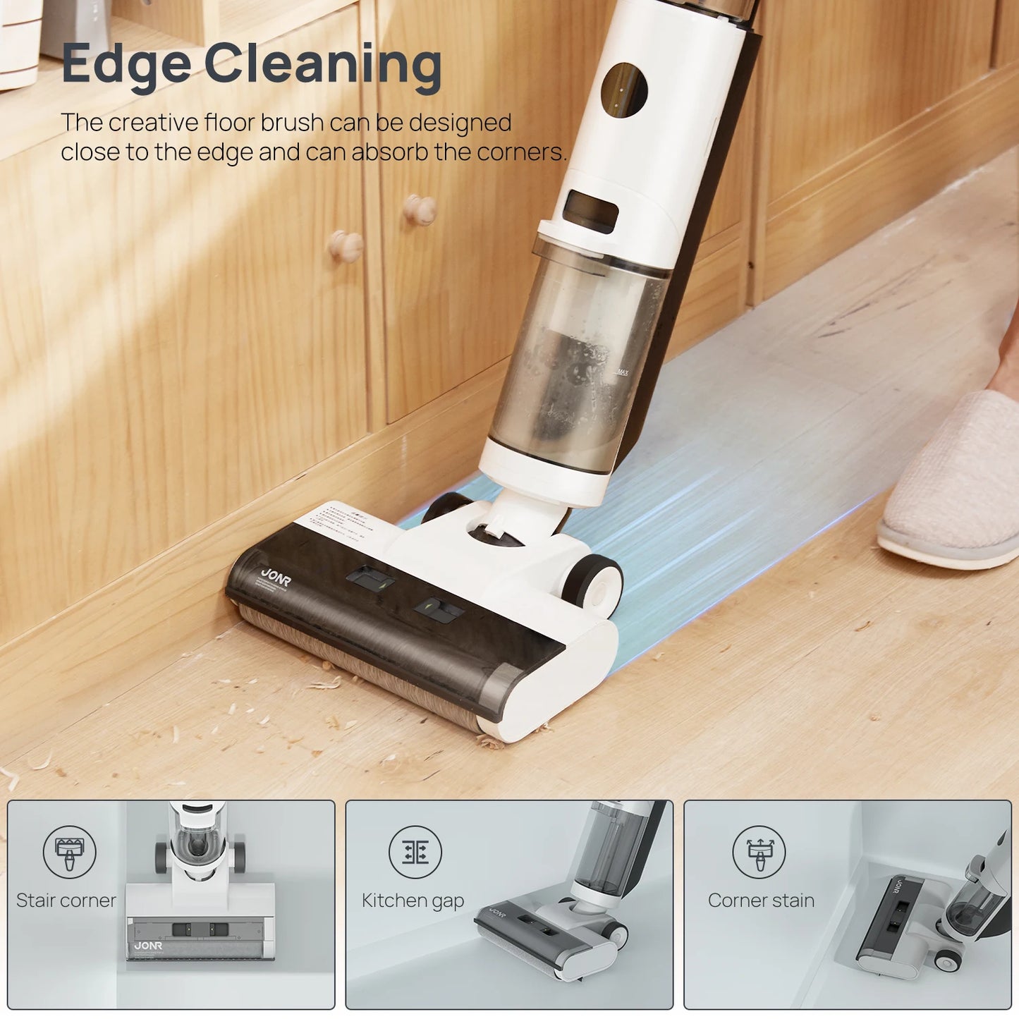 JONR ED12 Wet Dry Vacuum Cleaner Wireless Floor Mop
