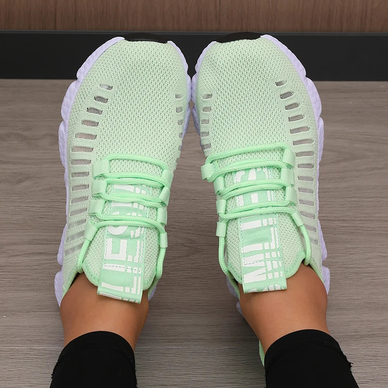 AZGB Women's Platform Sports Shoes Breathable Casual Hiking Sneakers