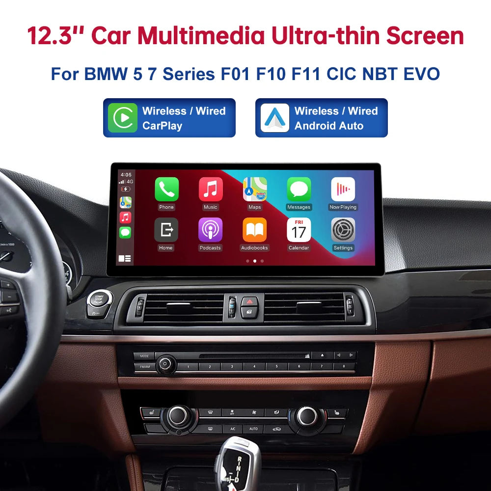 Road Top Linux Display Multimedia Player for BMW With CarPlay Touchscreen