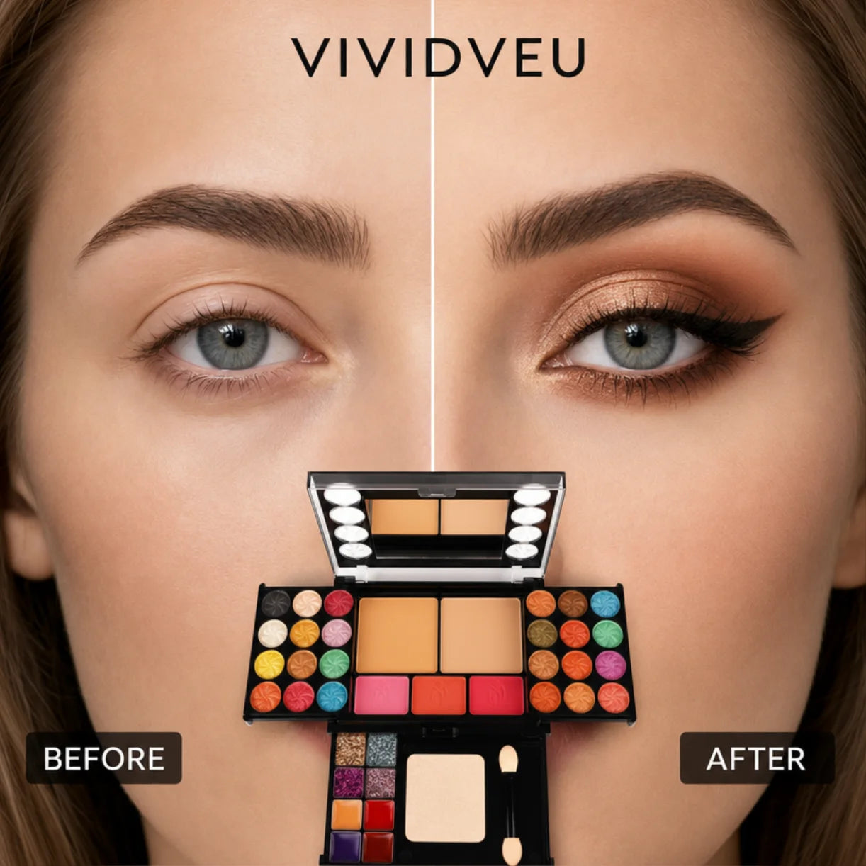 Multifunctional Makeup Set With Mirror For Beginners