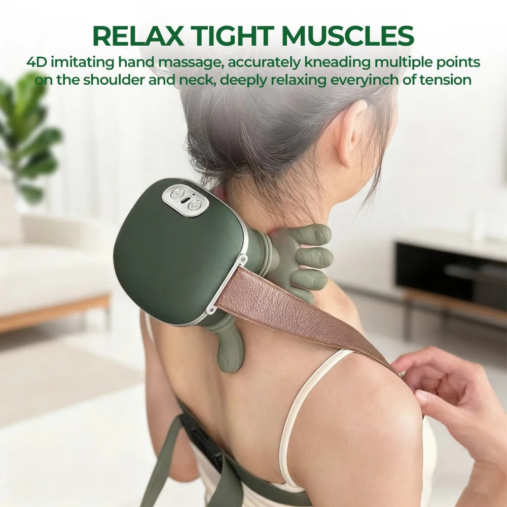 Foreverlily Wireless Neck Massager 4D Kneading Shoulder Cervical Massage
