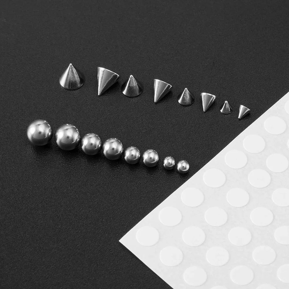 Hongtu Boby Jewelry Fake Belly Eyebrow Lip Piercing Stud Set