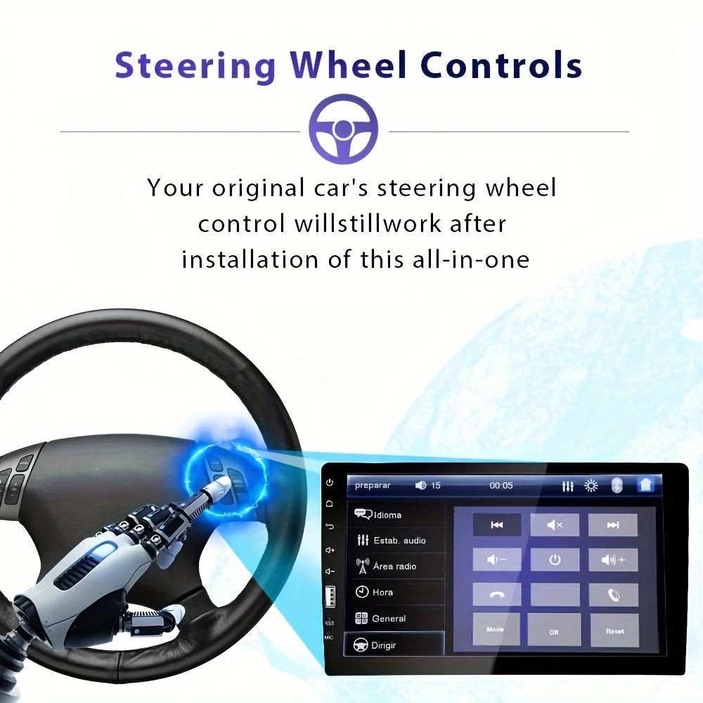 PODOFO Car MP5 Player Touch Screen Mirror Link FM AUX