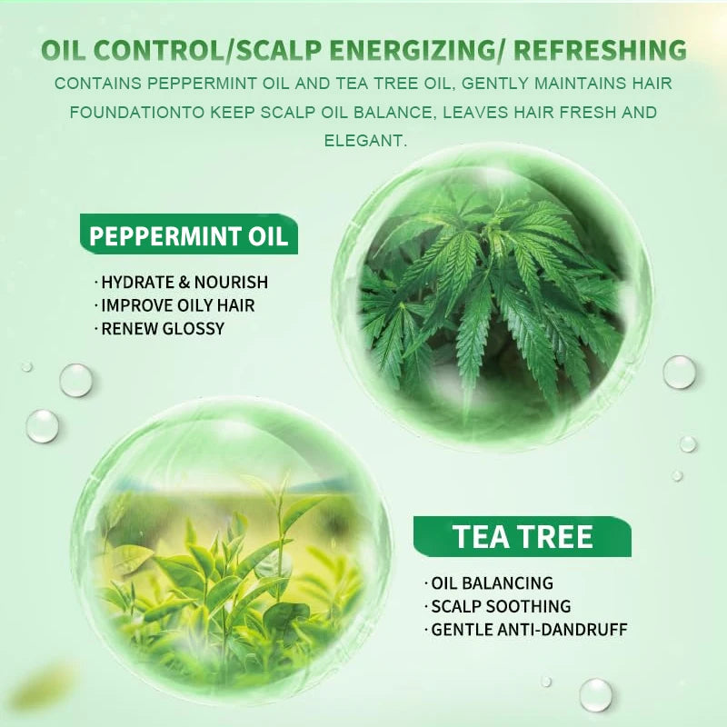 Amococo Tea Tree Shampoo And Conditioner Set With Mint Biotin Refreshing Scalp Care Duo Volumizing Smooth Hair Formula