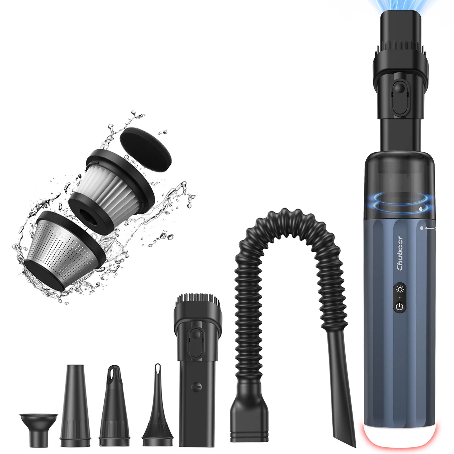 Chuboor 13000Pa Wireless Handheld Car Vacuum Cleaner Strong Suction Portable