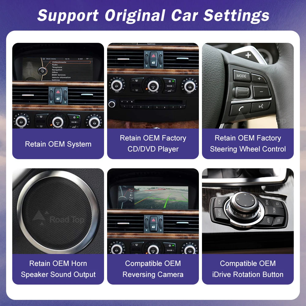 Road Top Touch Screen CarPlay Radio for BMW 3 Series