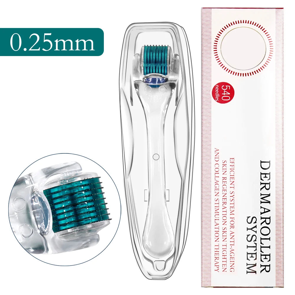540 Needle Derma Roller Beard Growth 0.2mm 0.25mm 0.3mm