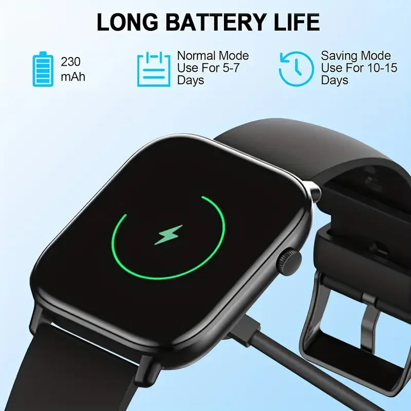 LAXASFIT Waterproof Smartwatch With Bluetooth Calling And Voice Assistant Features