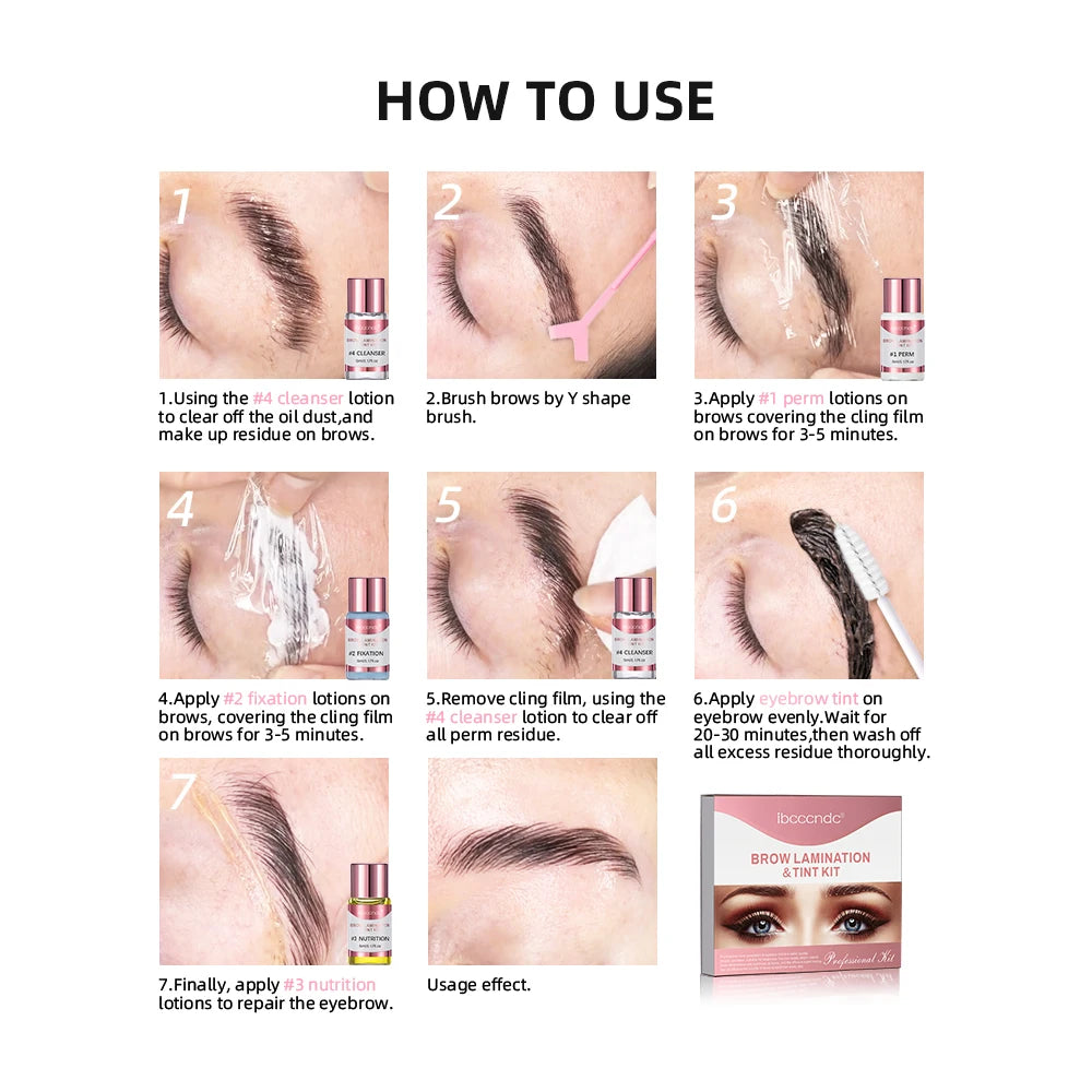 Ibcccndc Eyebrow Lamination Kit and Tint Set for Home Use