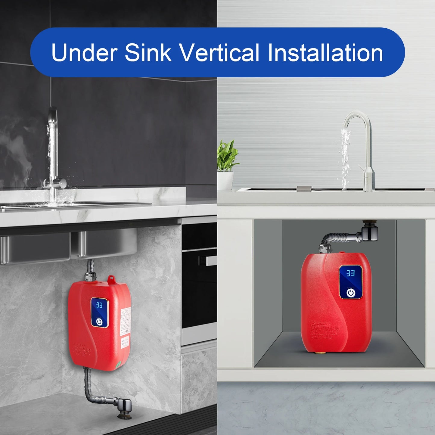 Sweetmile 3000W Instant Tankless Water Heater 68-122F