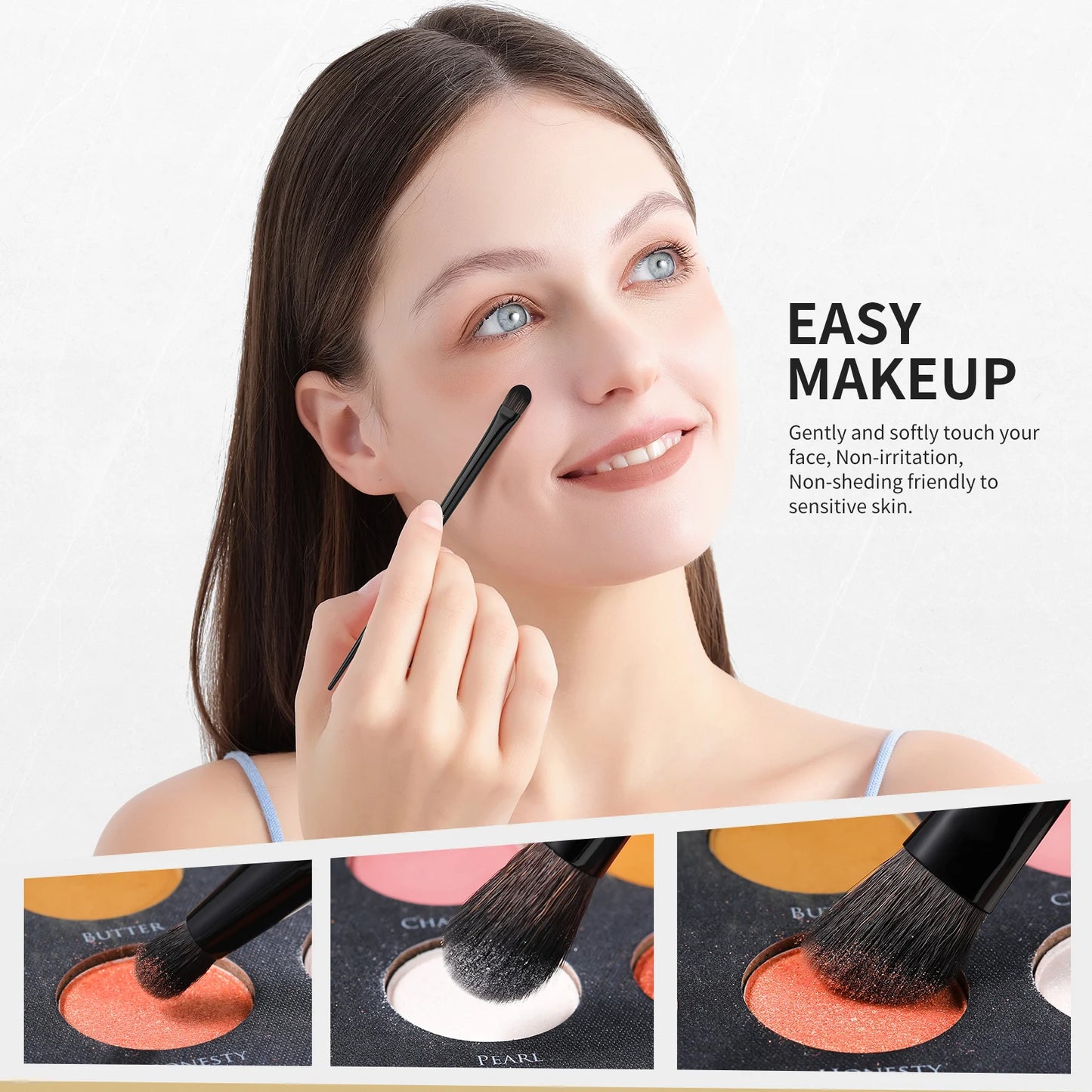 Docolor Professional Makeup Brush Set For Face And Eyes