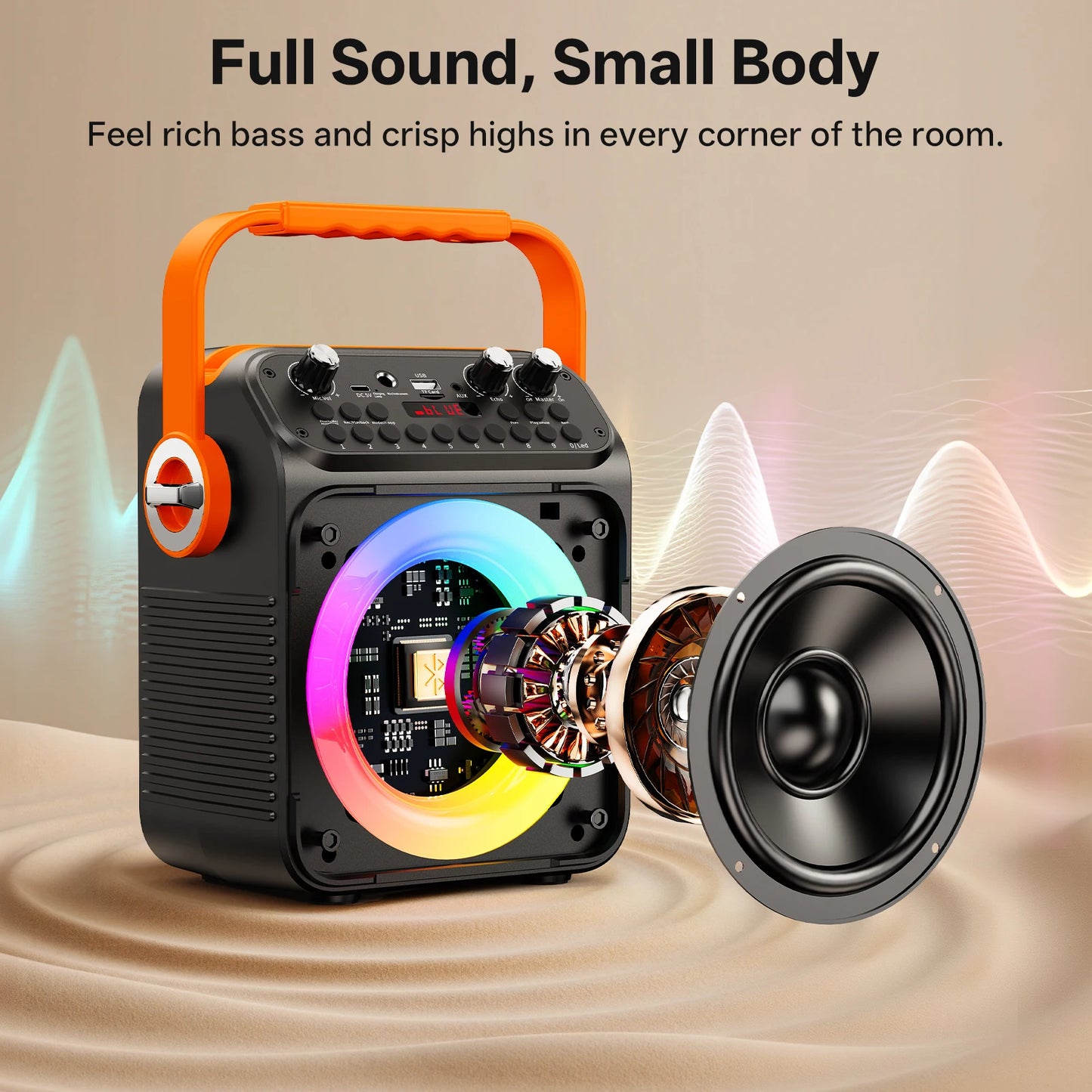 FanFun T35 High Power Karaoke Bluetooth Speaker Dual Microphone