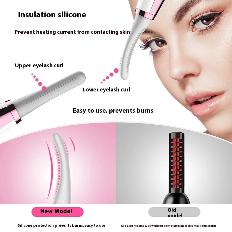 Electric Heated Lash Curler USB Rechargeable Eyelash Kit Portable