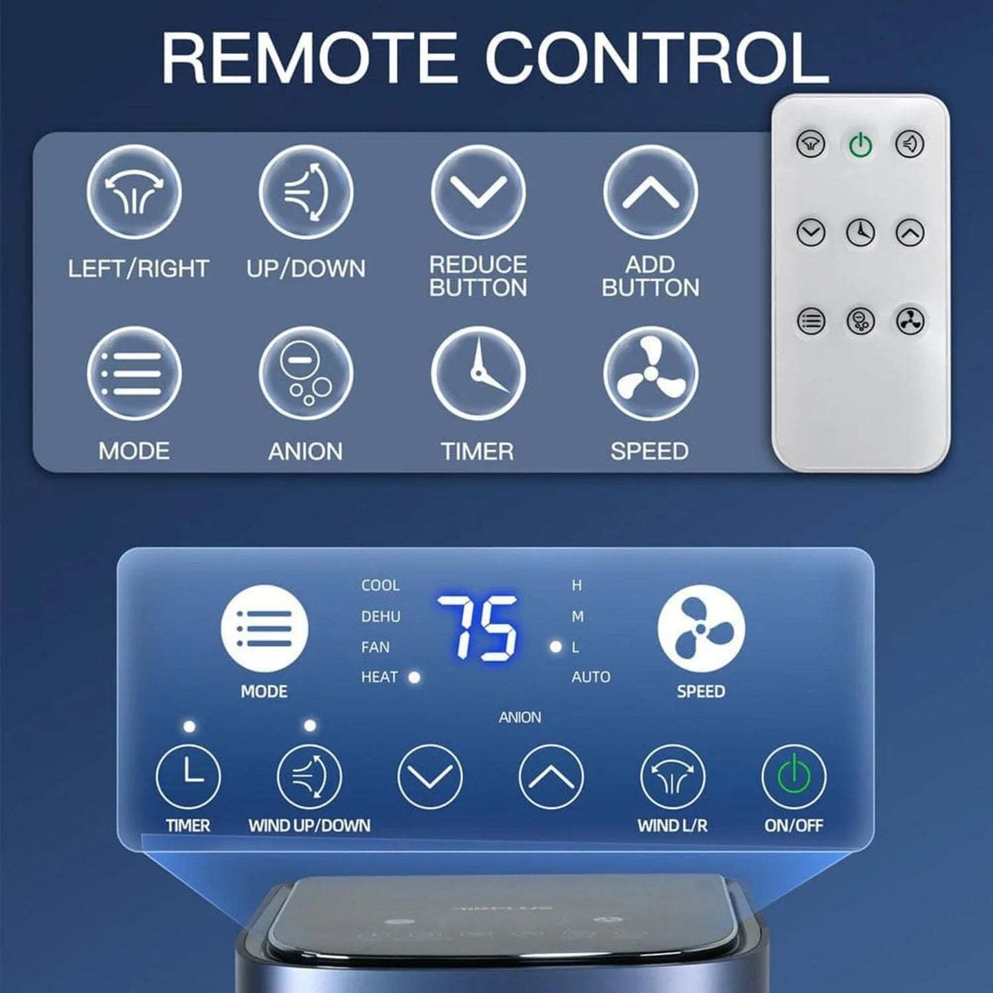 AIRPLUS Smart Portable Air Conditioner for Bedroom With Dehumidifier