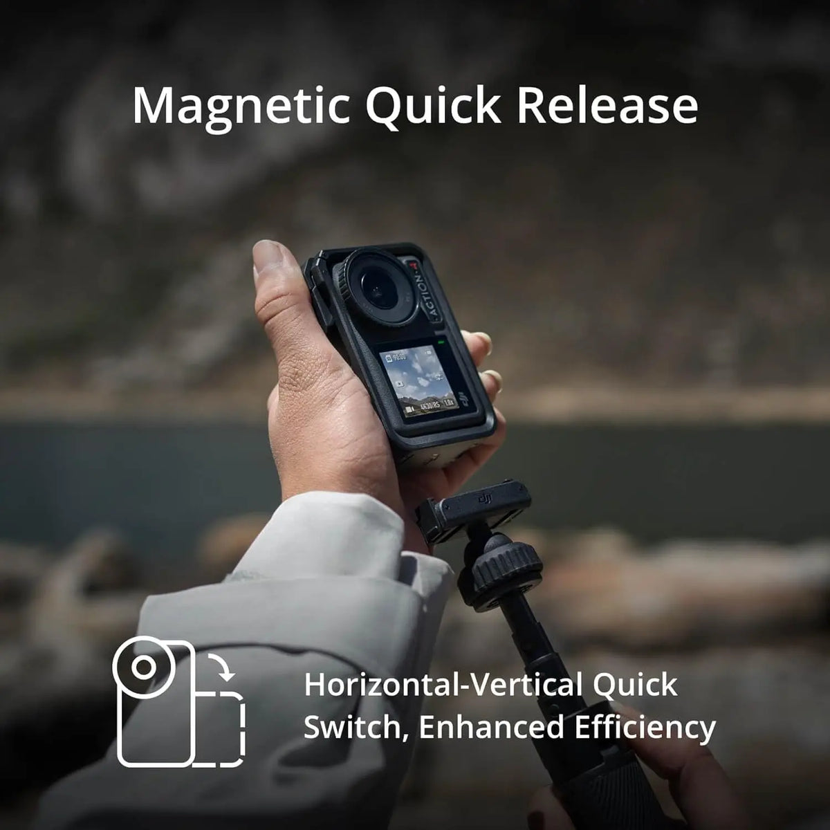 DJI Osmo Action 4 Standard Combo All New Action Camera 1/1.3" Sensor 4K/120fps Video Low-Light Imaging 10-bit D-Log M Color 160 Min Battery Life