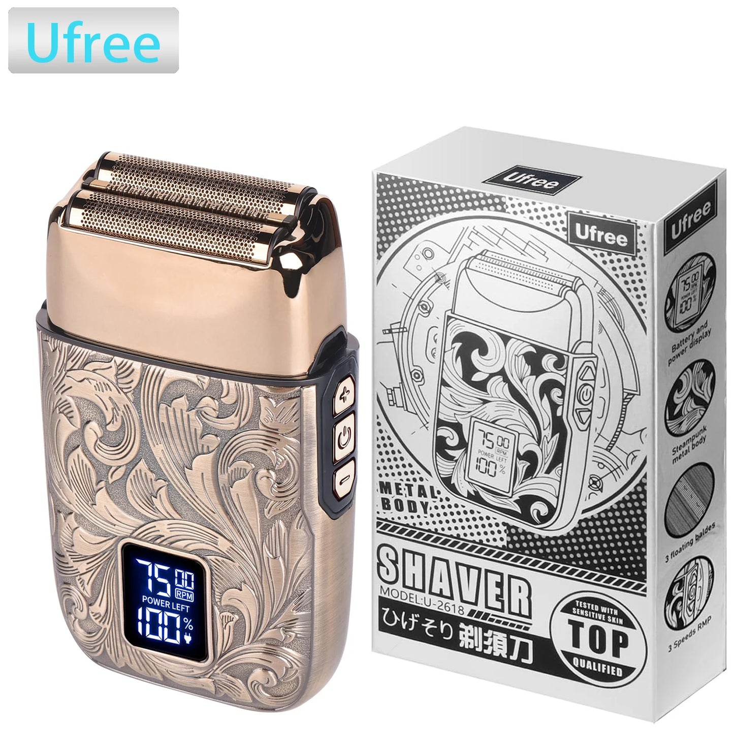 Electric Foil Shaver For Men With LCD Display 3 Speeds