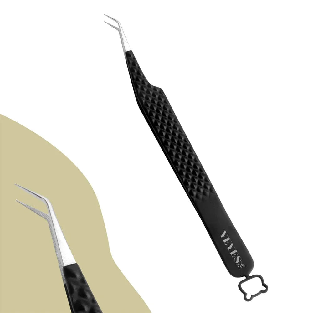 VEYES INCH Noir No 1 Fiber Lash Tweezers 90 Degree